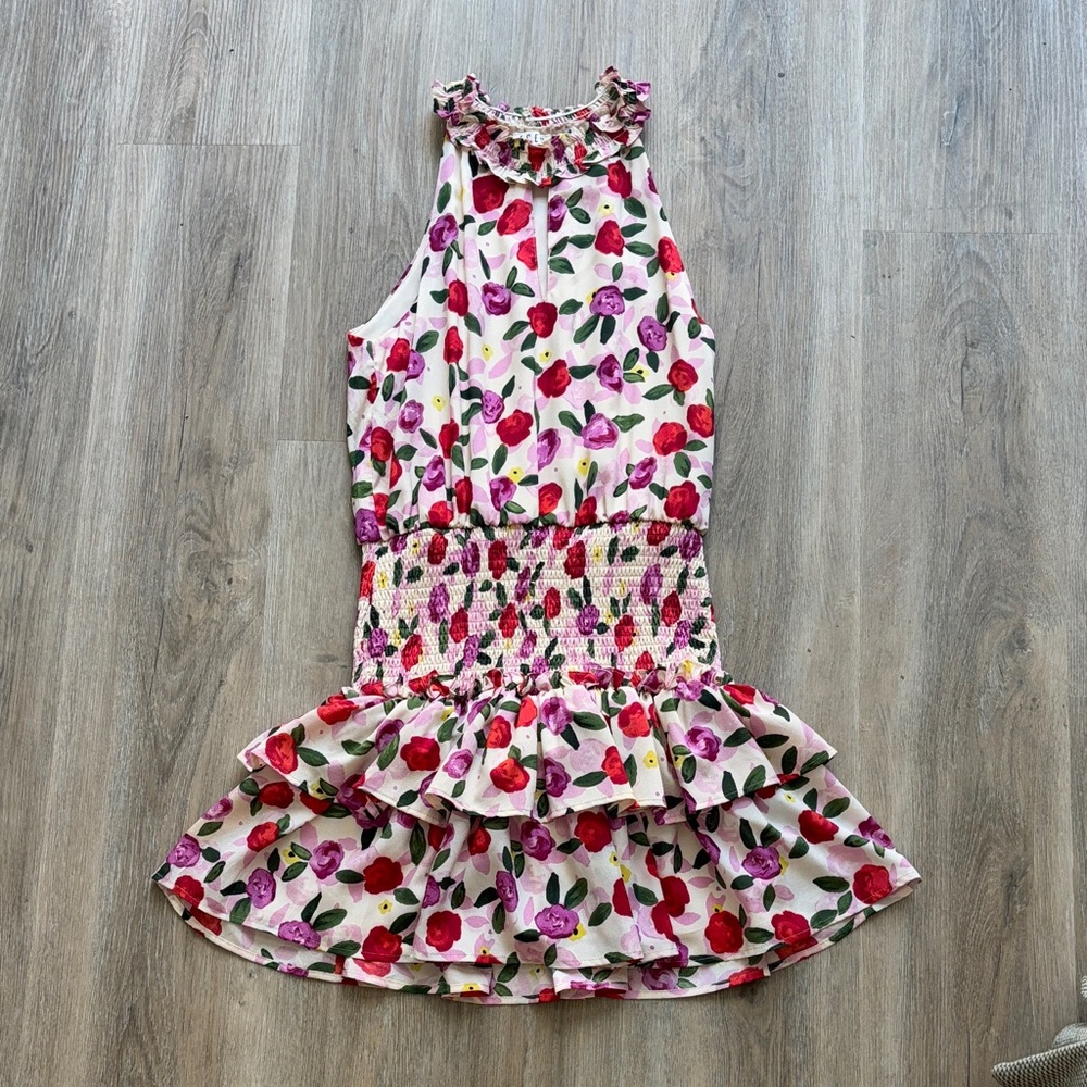 TCEC Floral Dress - Pink and Red